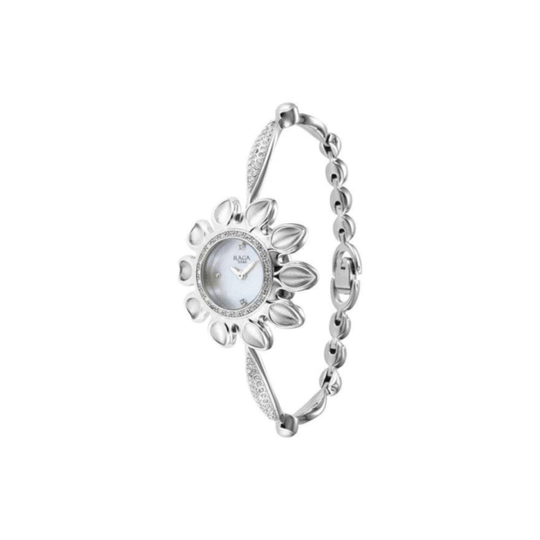 Titan Raga Silver Mother of Pearl Dial Analog Watch for Women - Image 4