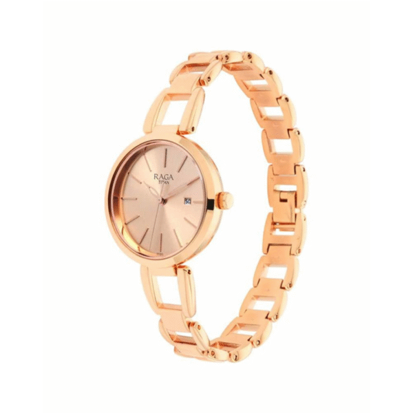 Titan Raga Viva Rose Gold Dial Analog Watch for Women - Image 2