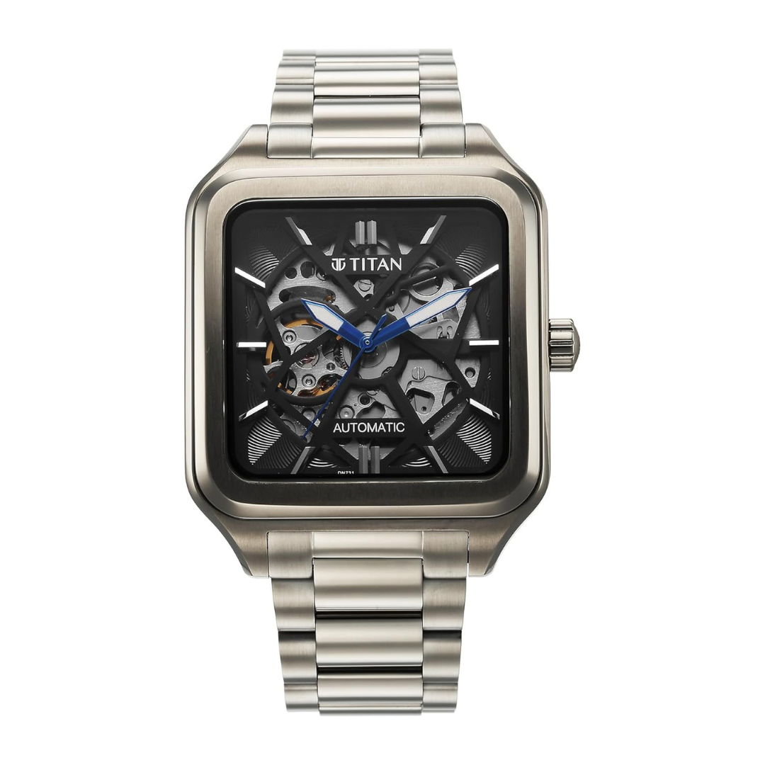 Titan Shaped Automatics Anthracite Dial Stainless Steel Watch for Men