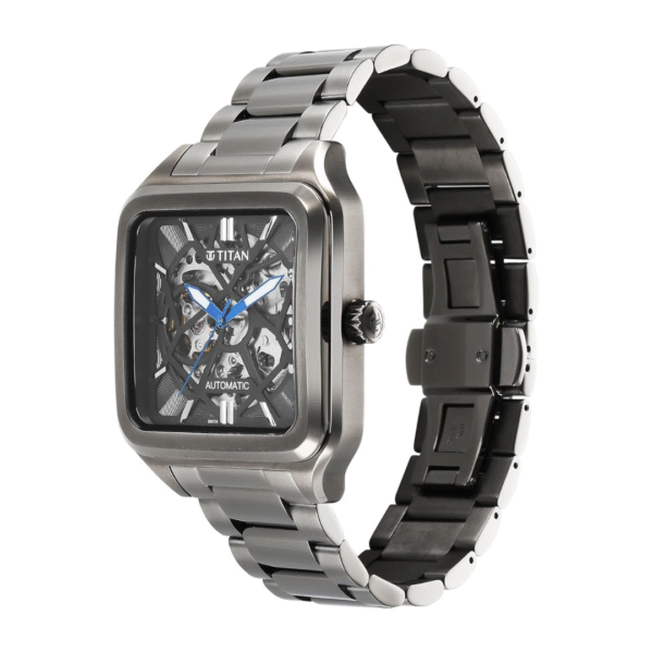 Titan Shaped Automatics Anthracite Dial Stainless Steel Watch for Men - Image 2