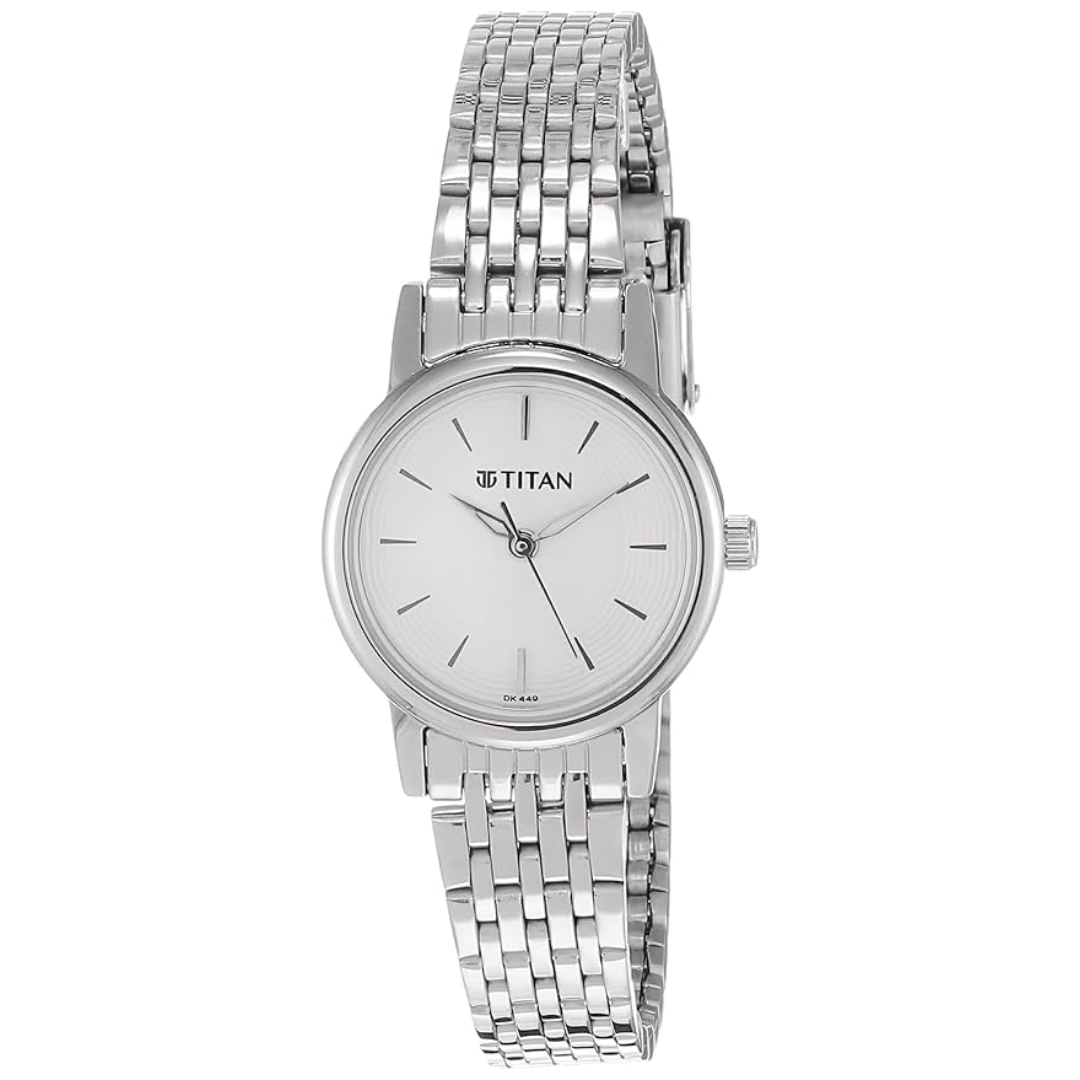 Titan Silver Dial Analog Watch