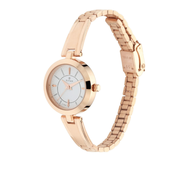 Titan Silver Dial Metal Strap Watch - Image 2
