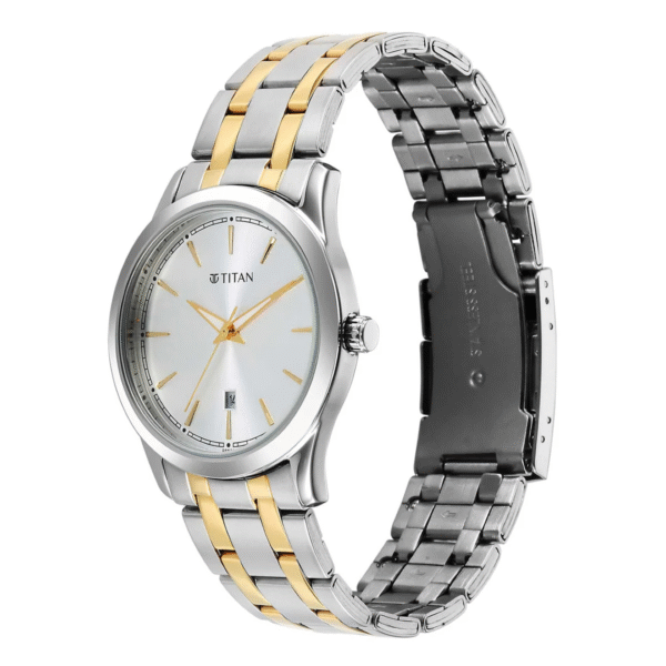 Titan Silver White Dial Analog Watch for Men - Image 2