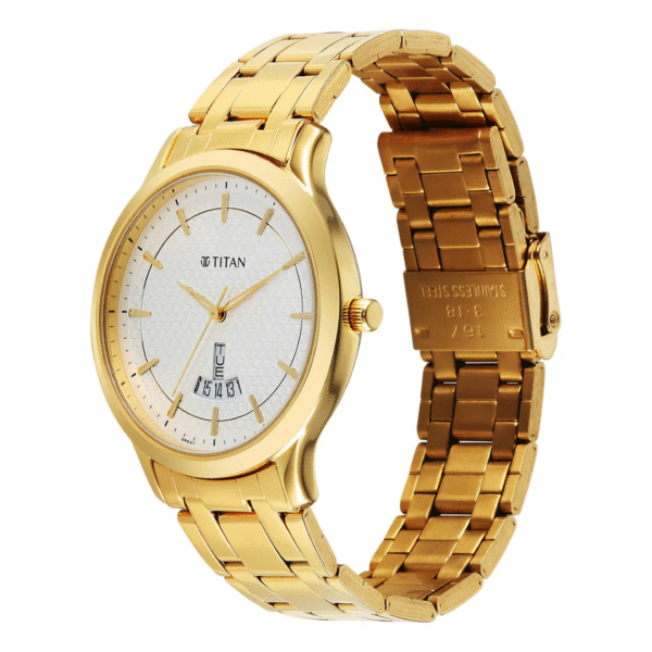 Titan Silver White Dial Analog Watch for Men - Image 2