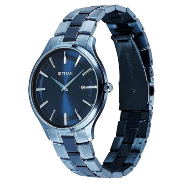 Titan Slim Ceramic Fusion Blue Dial Watch for Men - Image 2