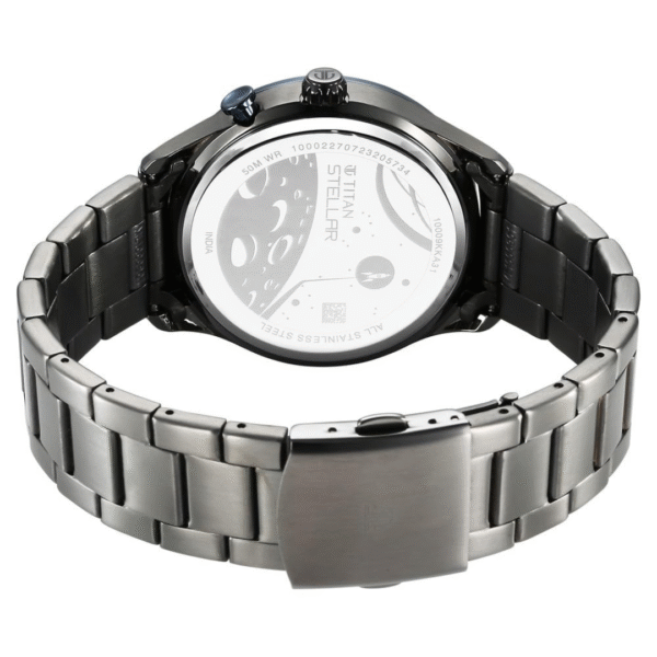 Titan Stellar Quartz Multifunction Blue Dial Stainless Steel Strap Watch for Men - Image 4