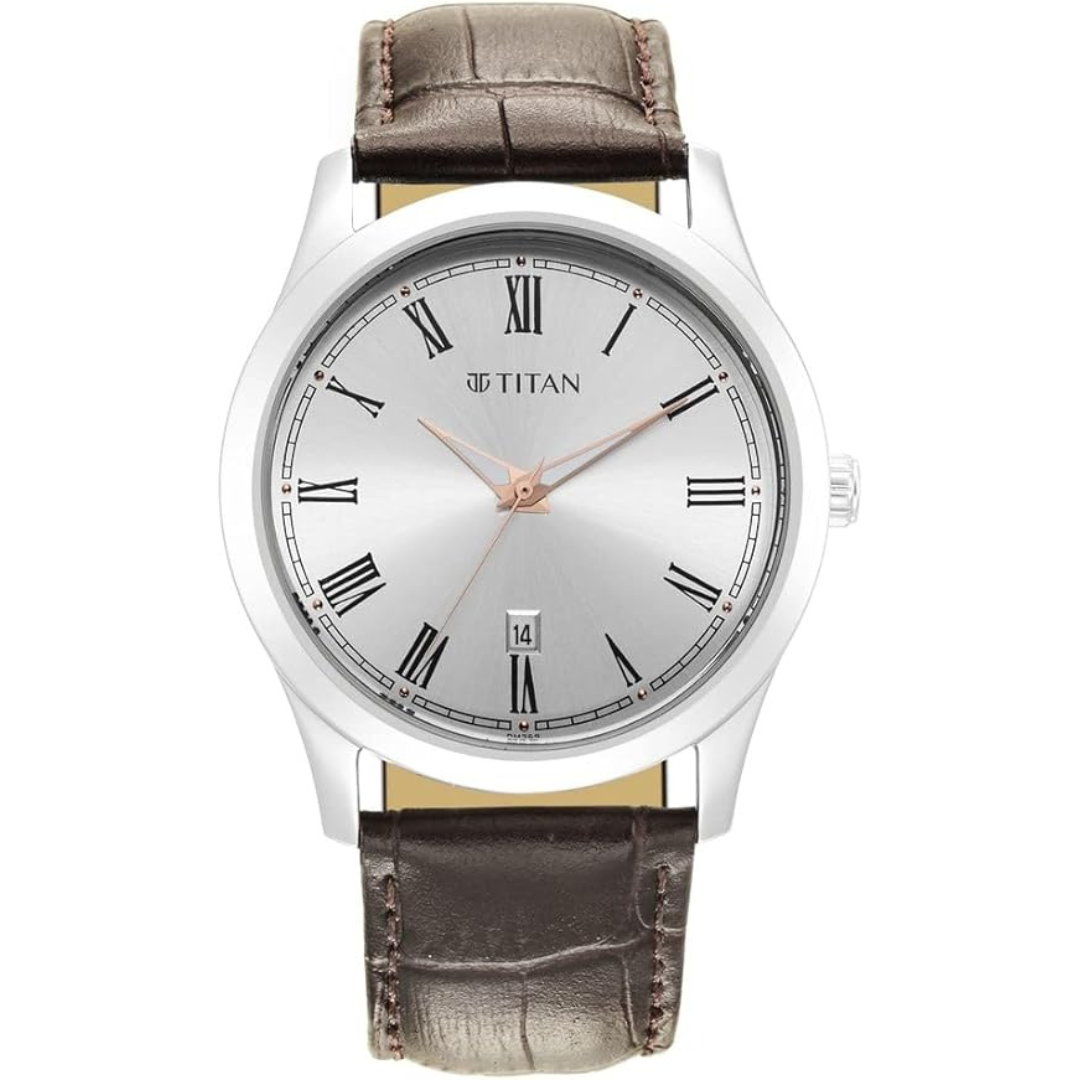 Titan Trendsetters Silver White Dial Analog Watch for Men