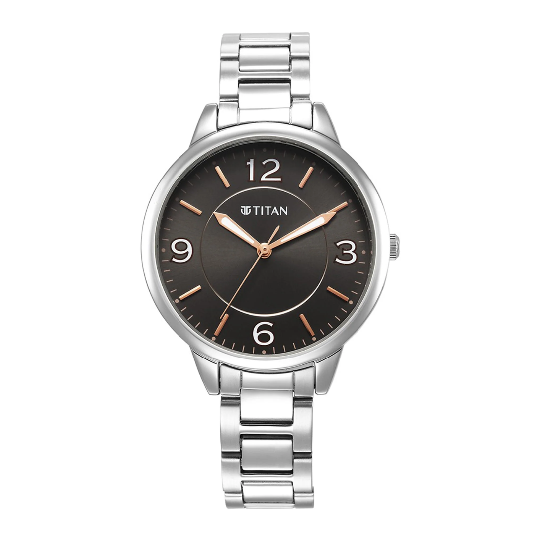 Titan Urban Anthracite Dial Analog Metal Strap watch for Women