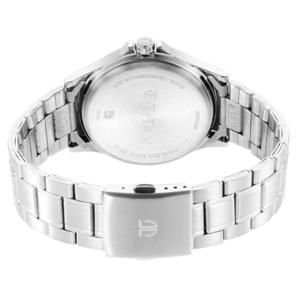 Titan Urban Blue Dial Metal Strap Watch for Men - Image 4