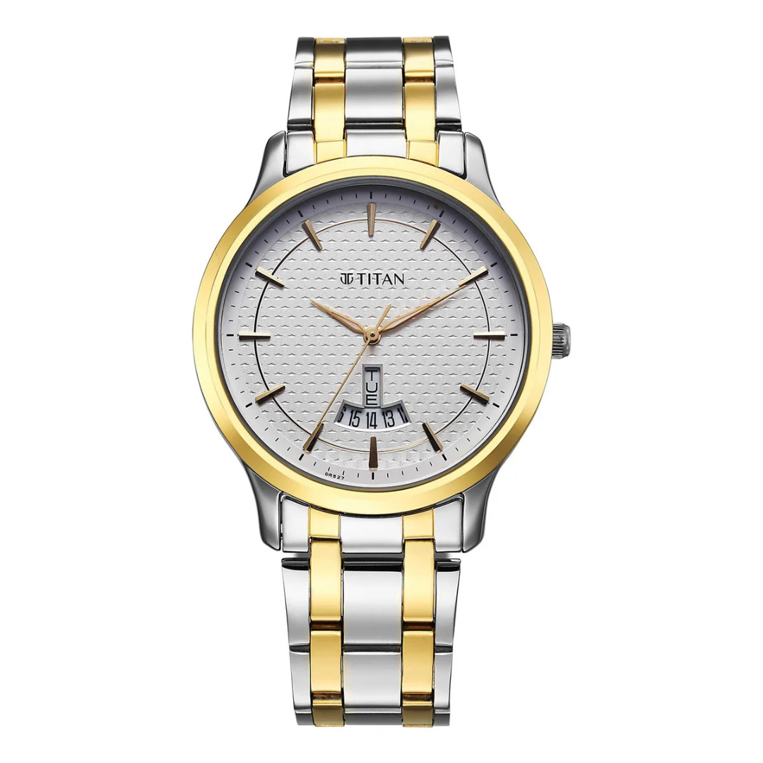 Titan White Dial Analog Watch for Men