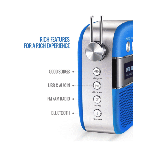 Saregama Carvaan Premium Pop colour - Cobalt Blue SC230-COBALT
