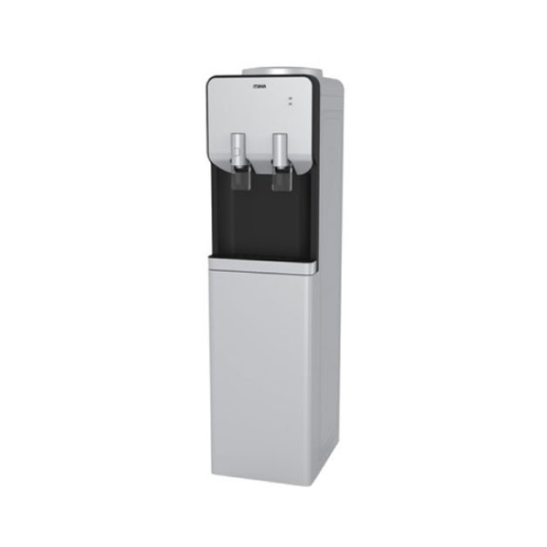 MIKA Water Dispenser, Standing , Hot & Electric Cooling, with Cabinet, Silver & Black MWD2302SBL