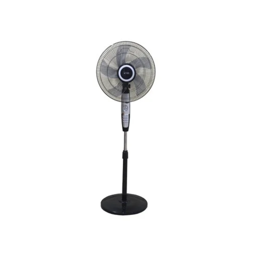 MIKA Stand Fan, 16", Black & Silver MFS1621SB