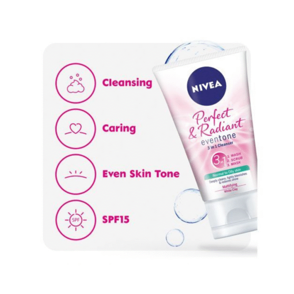 NIVEA Perfect & Radiant 3-in-1 Cleanser - 150ml