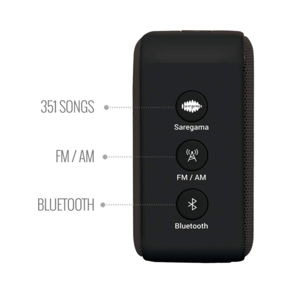 Saregama Carvaan Mini 2.0 Bluetooth Speaker Moonlight Black SCM02-BK
