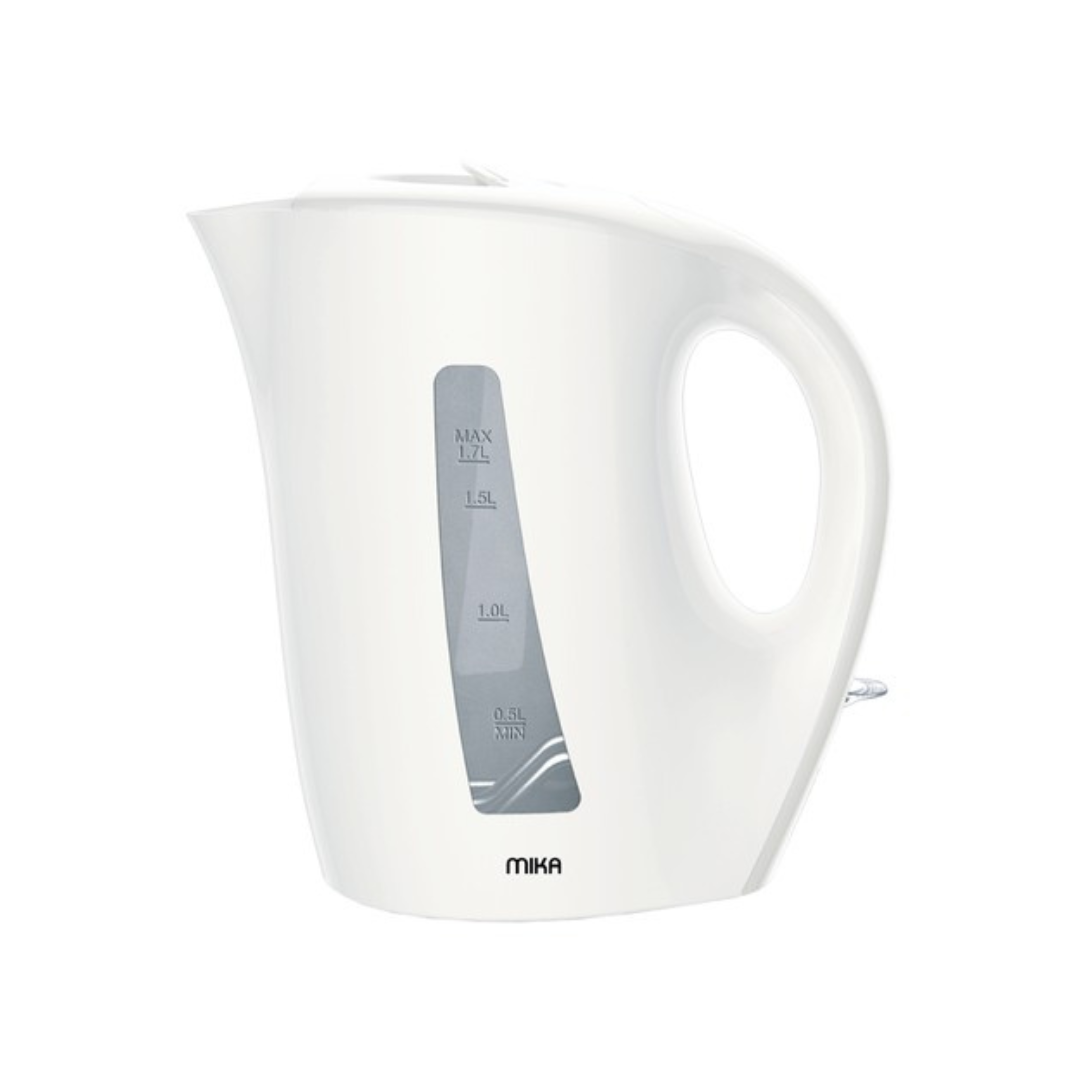MIKA Kettle, 1.7L, Plastic, Corded, Open Element, Cream White MKT1005W