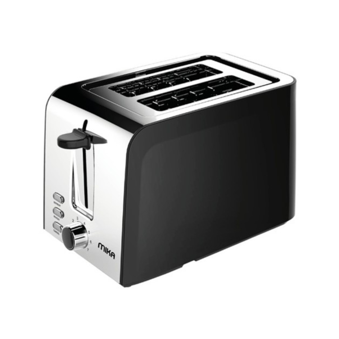 MIKA Toaster, 2 Slice, Brush Stainless Steel & Black MTS2205