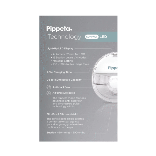 Pippeta Compact Led Handsfree Breast Pump- 2 Pack