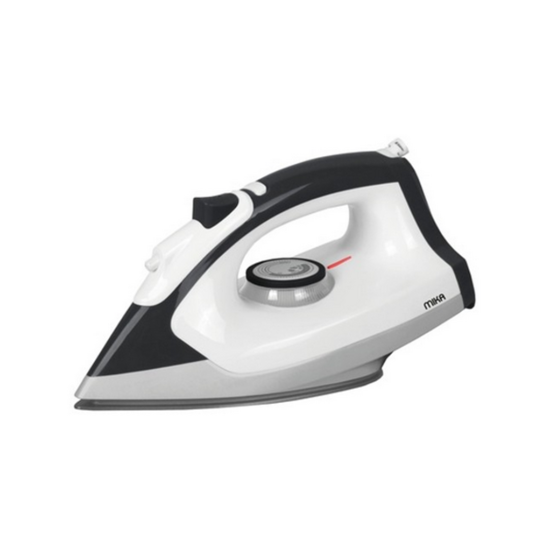 MIKA Dry Iron with Spray, Ceramic Soleplate, White & Black MIDS201C