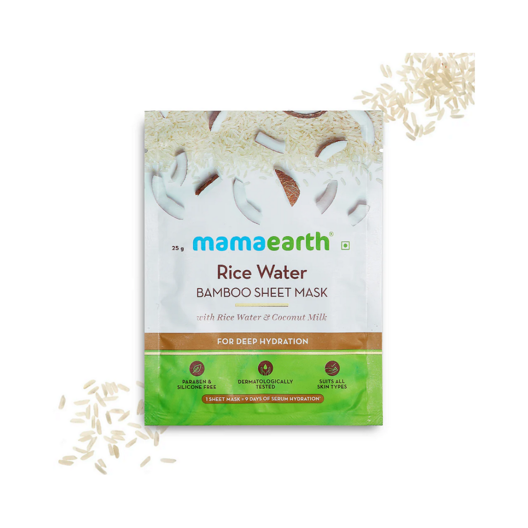 Mama Earth Rice Bamboo Sheet Mask - 25G