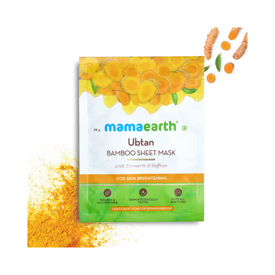 Mama Earth Ubtan Bamboo Sheet Mask - 25G