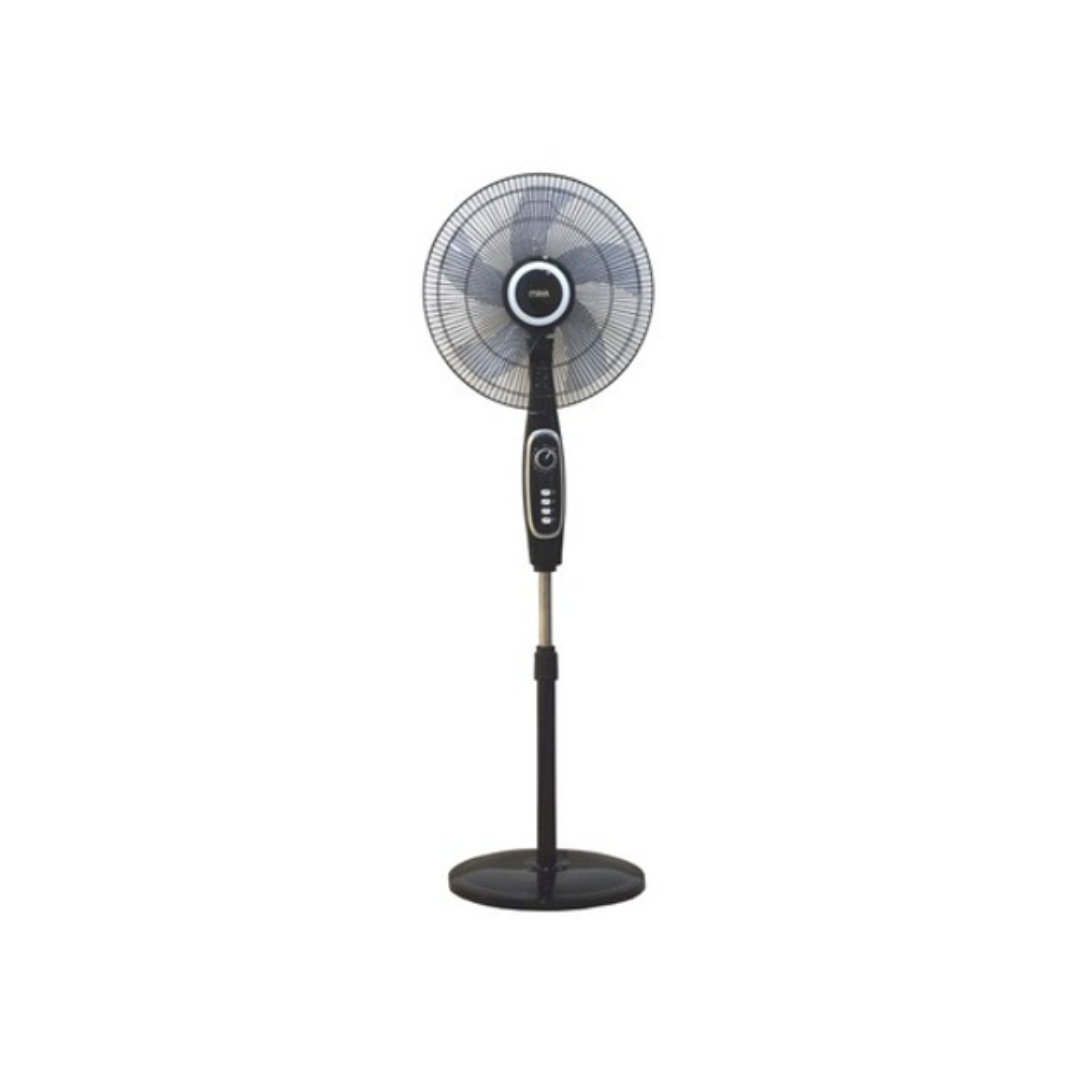 MIKA Stand Fan, 16", Black & Silver MFS1624BS
