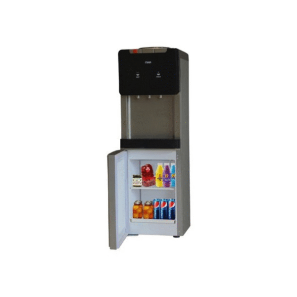MIKA Water Dispenser, Standing, Hot, Normal & Cold (3 Taps),With Cabinet, Refrigerator, Silver & Dark MWD2702SGR