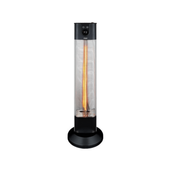 MIKA Patio Heater, 650W-2000W, With Remote, Black MH402R