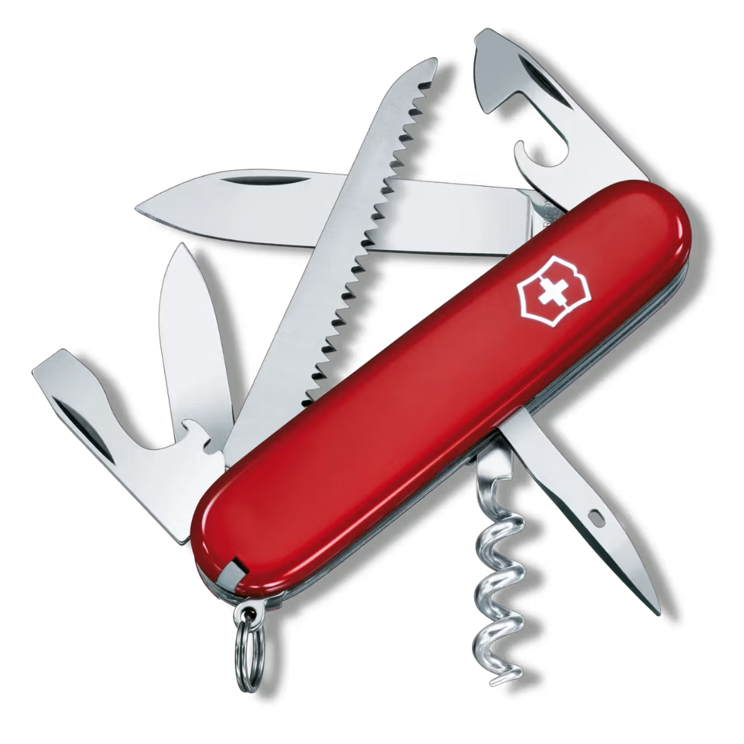 Victorinox Swiss Army Knife Camper Pocket Knife 91mm, Red, Blister 1.3613.B1