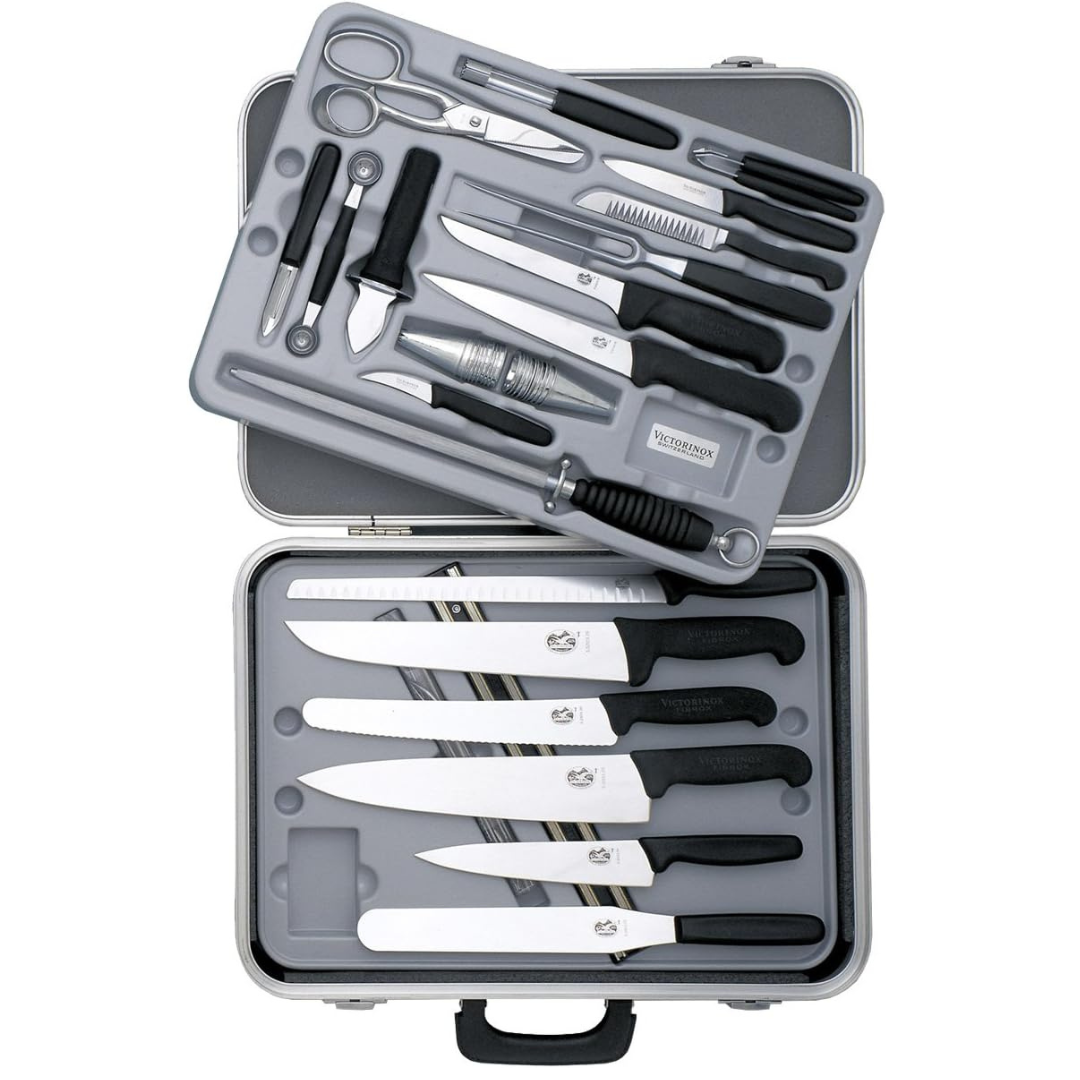 Victorinox Fibrox Assorted Large Chef'S Case 23 Pcs