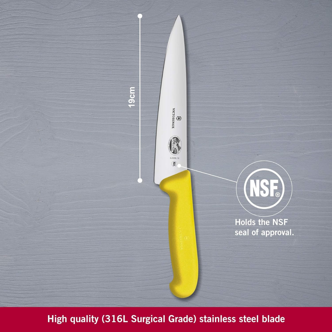 Victorinox Fibrox Cooks Chef Knife Yellow 8" - Image 2