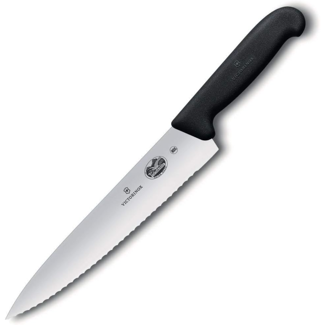Victorinox Fibrox Cooks Knife 9" Wavy Edge - Image 2