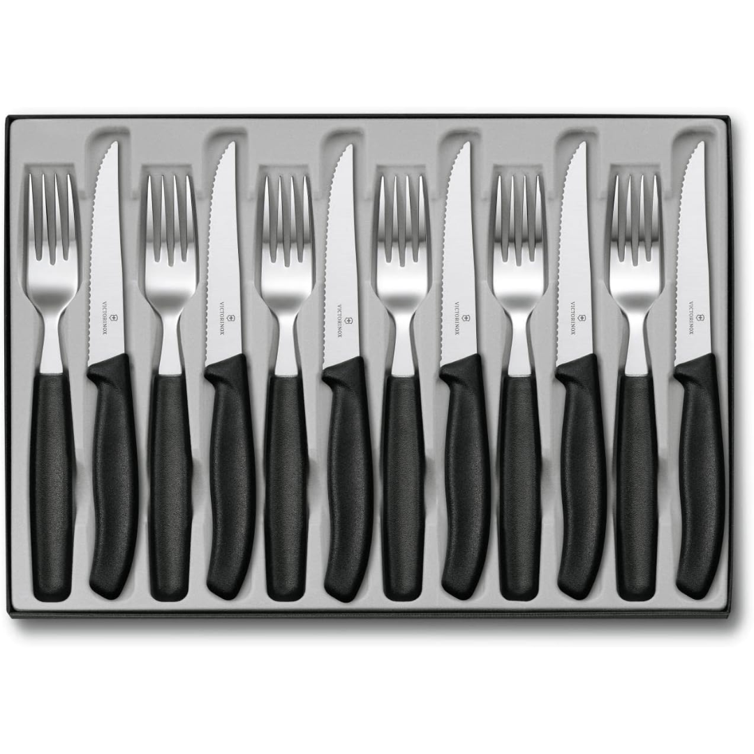 Victorinox Steak Knife & Fork Set 12Pc Gift Box