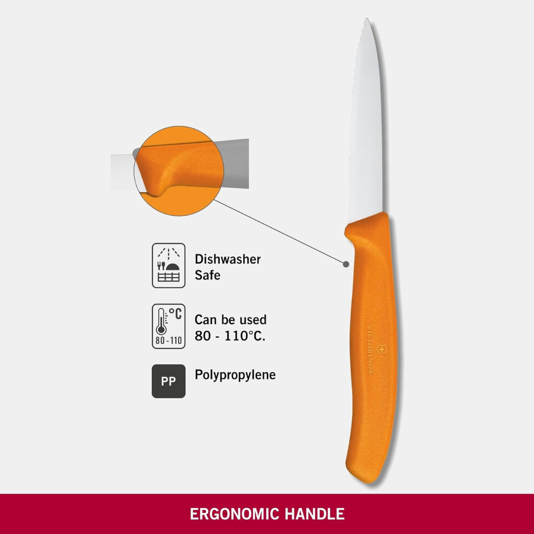 Victorinox Swiss Classic Paring Knife Serrated 8 Cm (Orange) - Image 3
