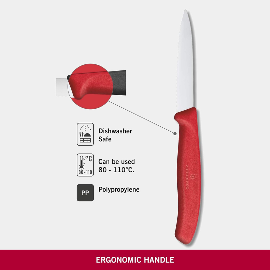 Victorinox Swiss Classic Paring Knife Serrated 8 Cm (Red) - Image 3