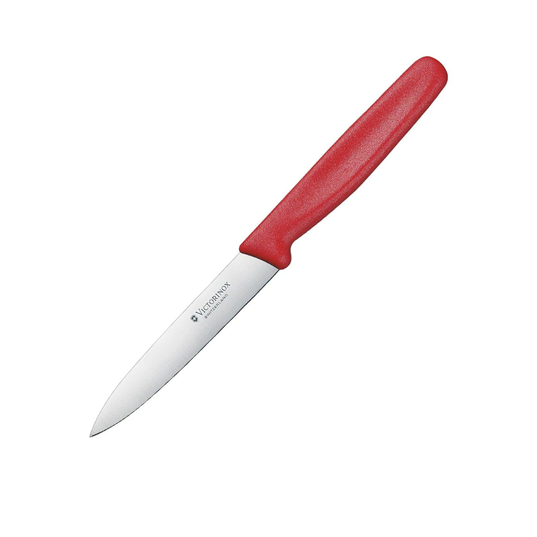 Victorinox Swiss Paring Knife 10Cm Straight Red Pointed