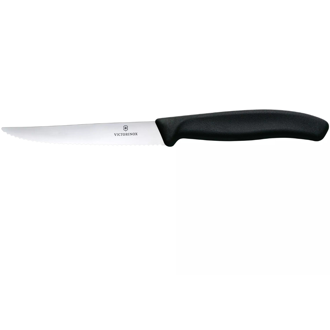 Victorinox Swiss Steak & Pizza Knife 11Cm Wavy Black - Image 2