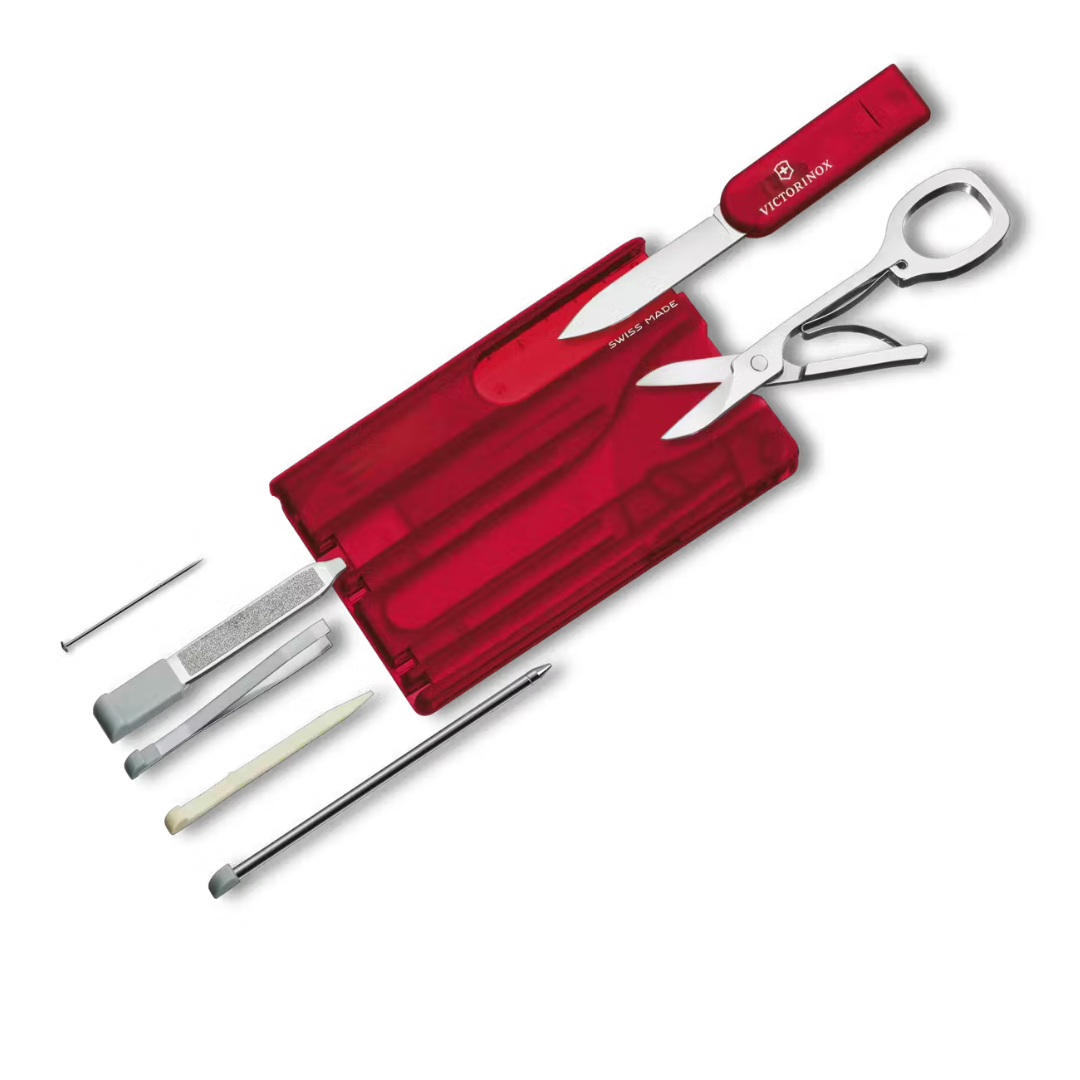 Victorinox Swiss Card Classic Red Transparent, Blister 0.7100.TB1 - Image 2