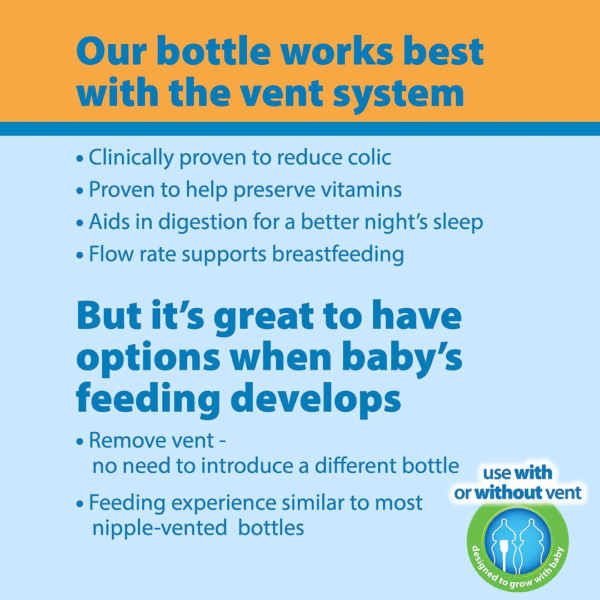 Dr. Brown's Options plus Baby Bottle 150ml Blue with Level-1 Teat - Image 14
