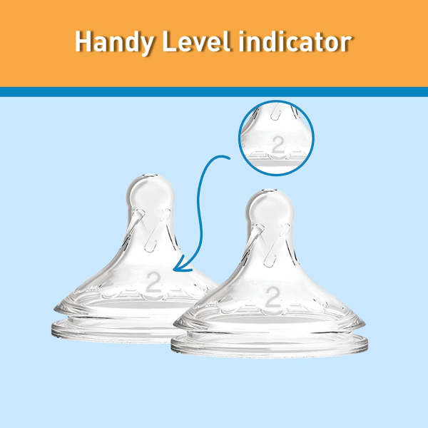 Dr. Brown's Options+ Wide Neck Bottle Teat, Level 2 (3m+), 2 pack-WN2201 - Image 4