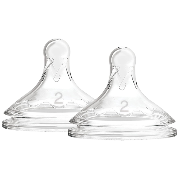 Dr. Brown's Options+ Wide Neck Bottle Teat, Level 2 (3m+), 2 pack-WN2201 - Image 2