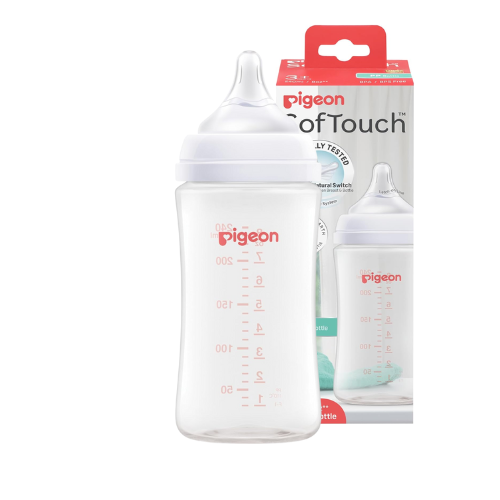 Pigeon SofTouch Baby Feeding Bottle 240ml – 3+ Months WN3
