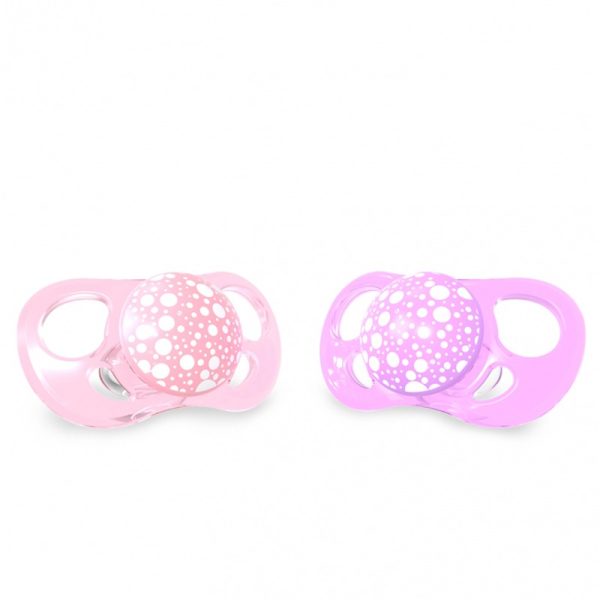 Twistshake 2x Pacifier 0-6+m Pastel Pink Purple-78286 - Image 2