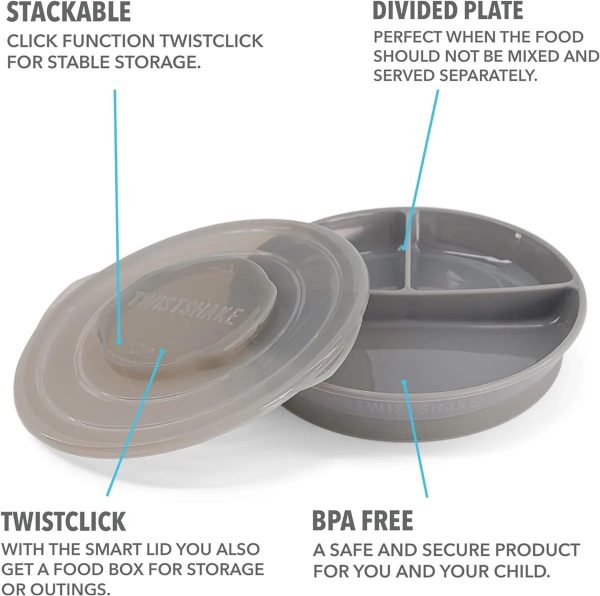 Twistshake bowl 6+m Pastel Grey-78154 - Image 2