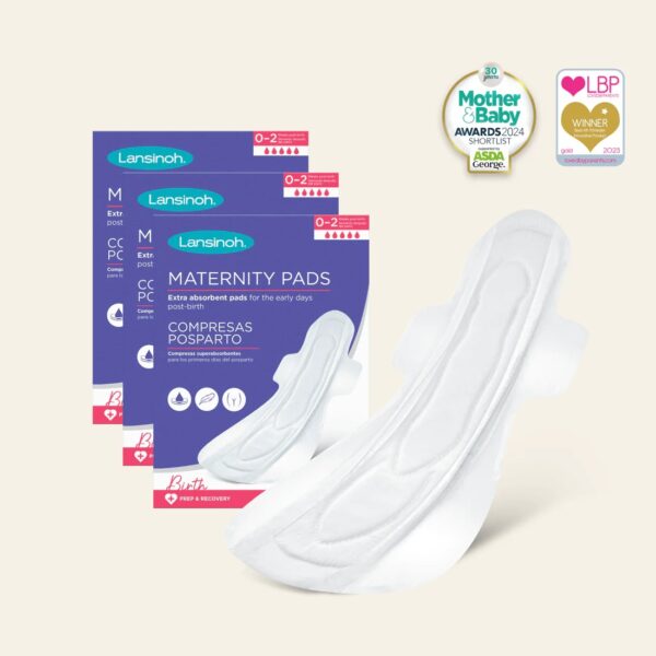 Lansinoh Extra Absorbent Maternity Pads: 0-2 weeks post-birth  large-69720 - Image 2