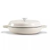 BA Cast Iron enameled Shallow pot 30cm Cream-HM-BA276 - Image 4