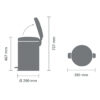 Newcon pedal Bin 20L - Dreamy Blue-202544 - Image 3