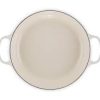 BA Cast Iron enameled Shallow pot 30cm Cream-HM-BA276 - Image 3