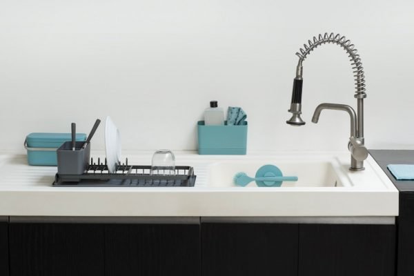 Compact Dish Drying Rack - Dark Grey - Image 4