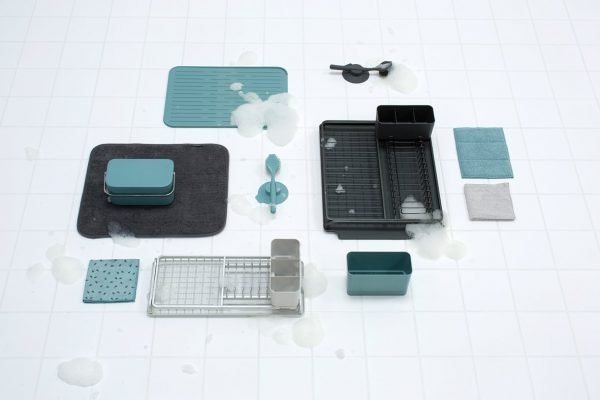 Compact Dish Drying Rack - Dark Grey - Image 5